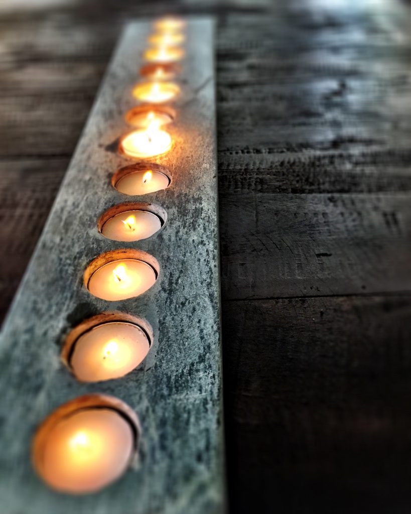 candles + fire element + earth element + wood element + simple + feng shui