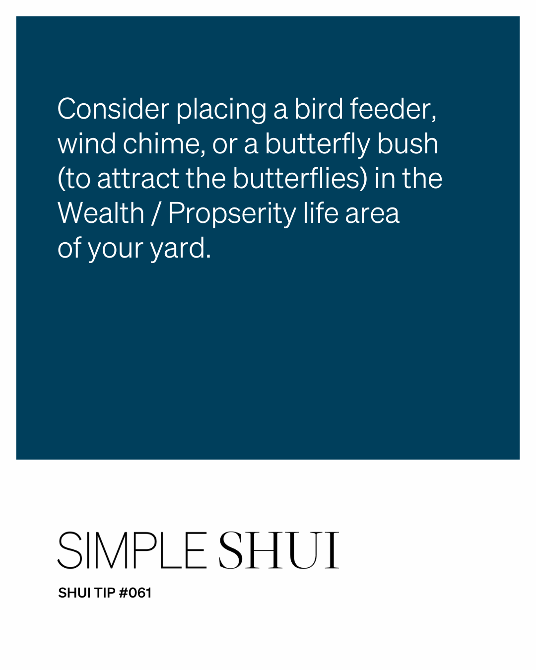 simple shui tip: bagua your yard