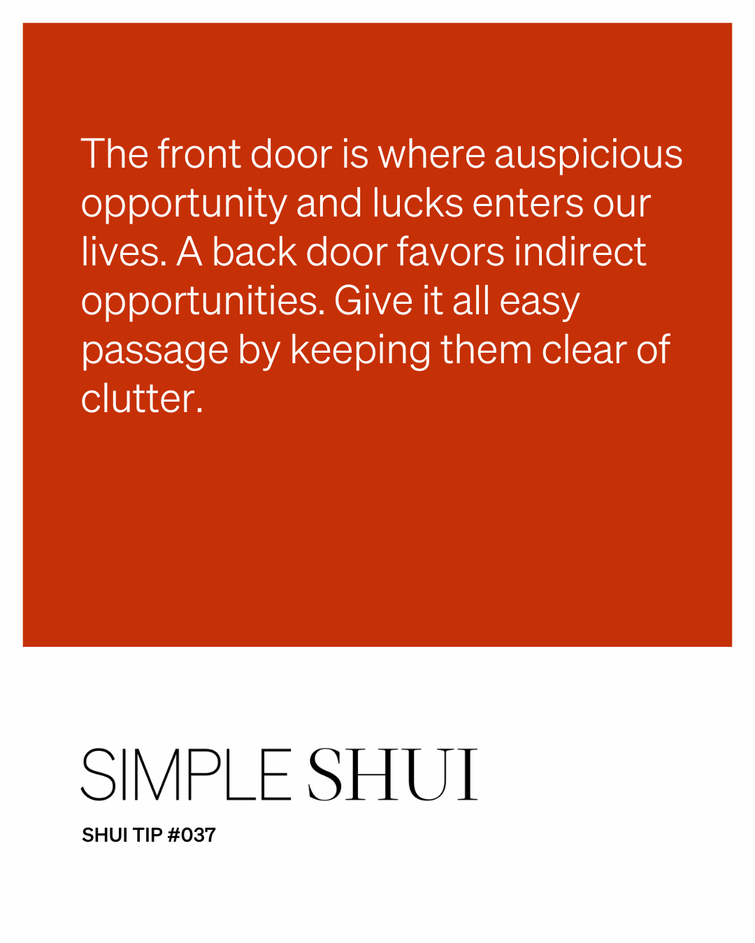 simple shui tip: invite in new opportunities