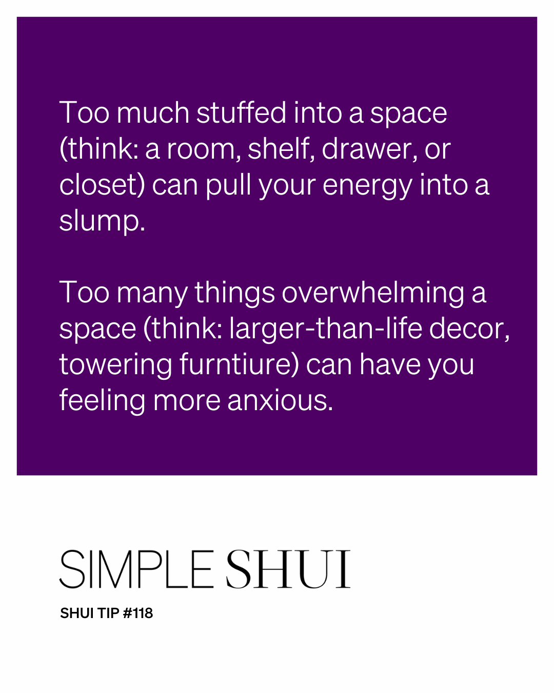 simple shui tip: cultivate your comfort zone!