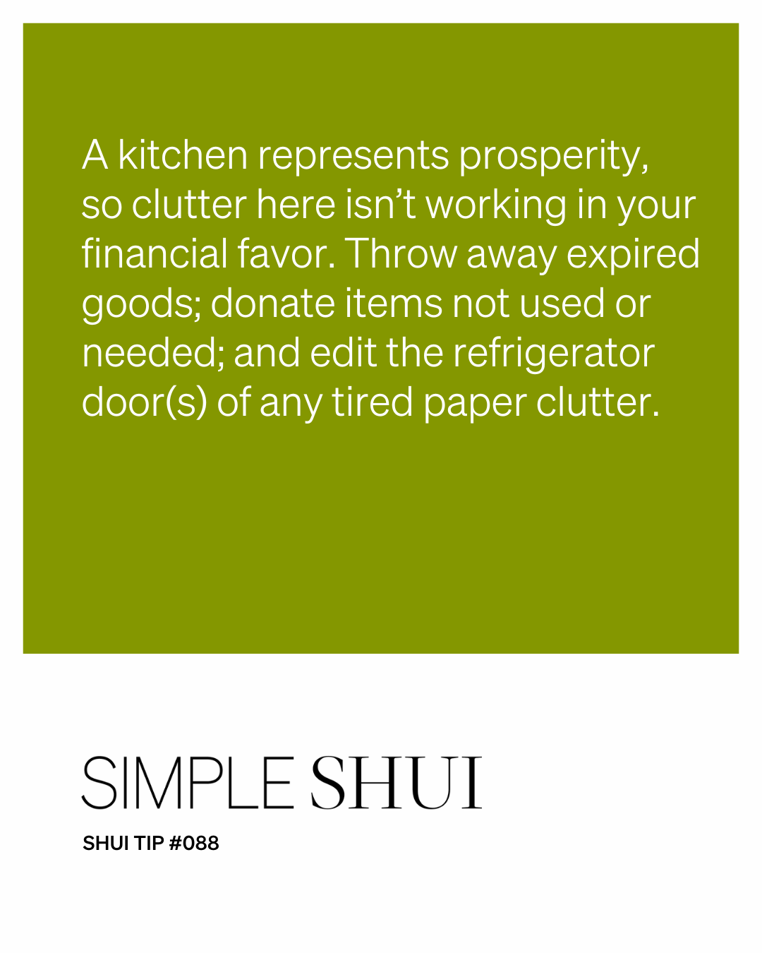 simple shui tip: call in prosperity (from your kitchen!)
