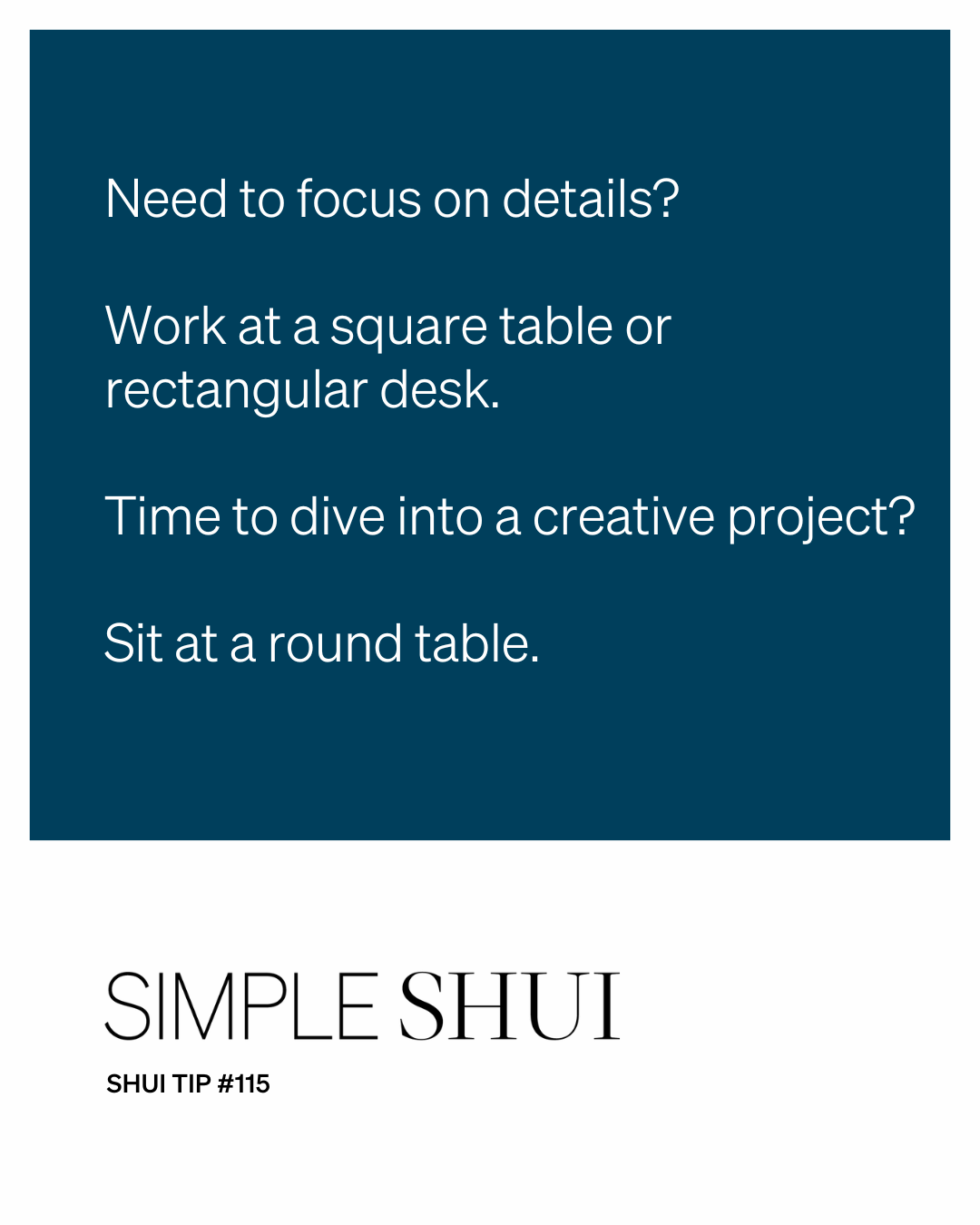 simple shui tip: choose your focus