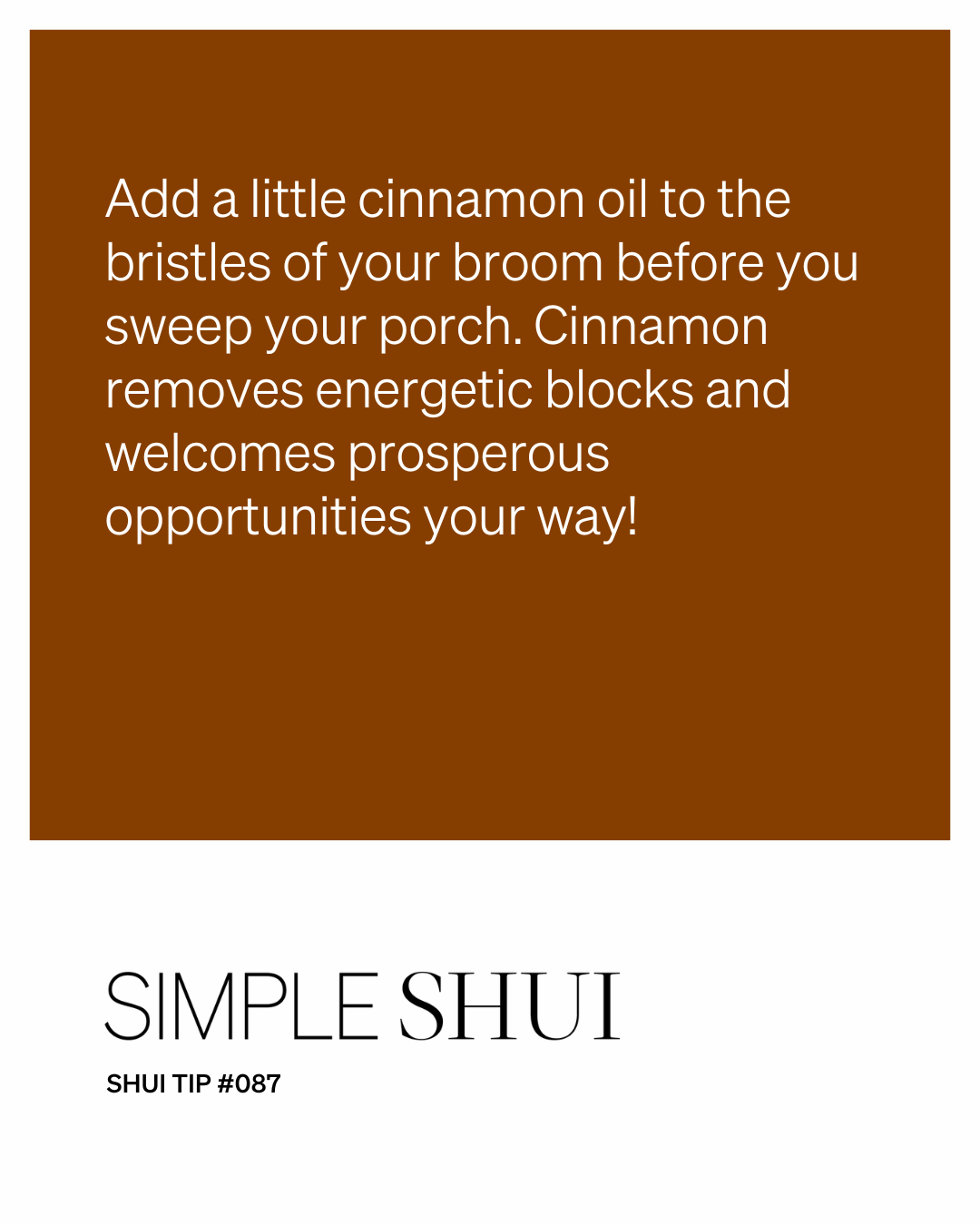simple shui tip: out with the old!