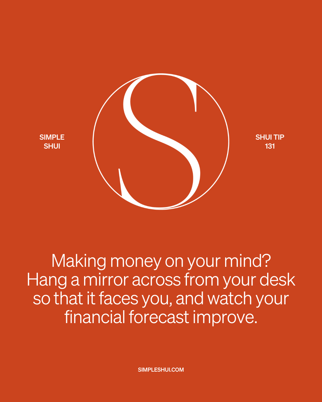 simple shui tip: double your money with a mirror