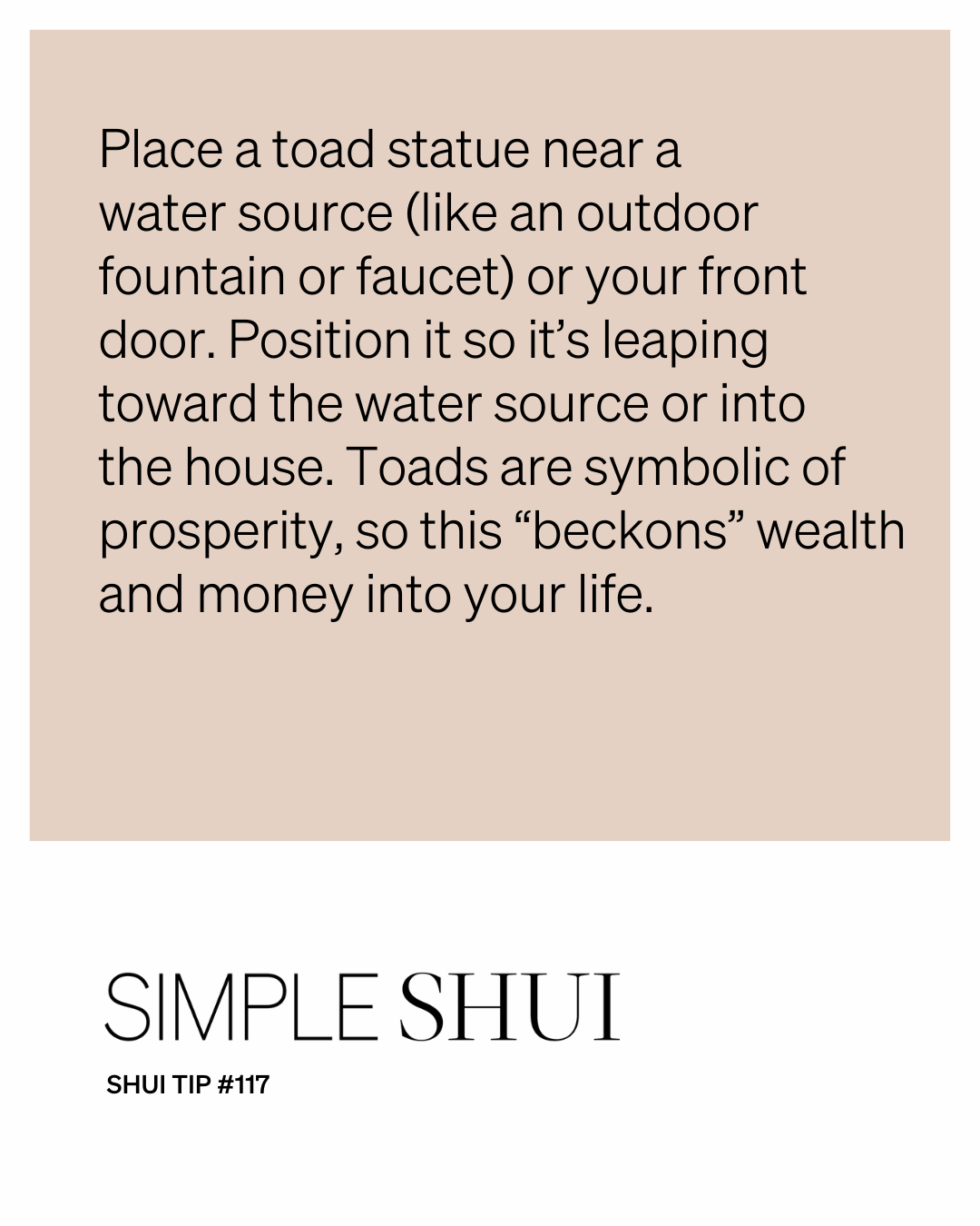 simple shui tip: beckon wealth your way