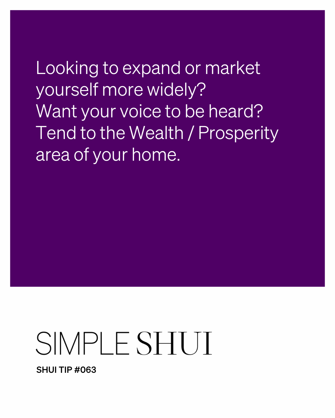 simple shui tip: bring your VIP energy!