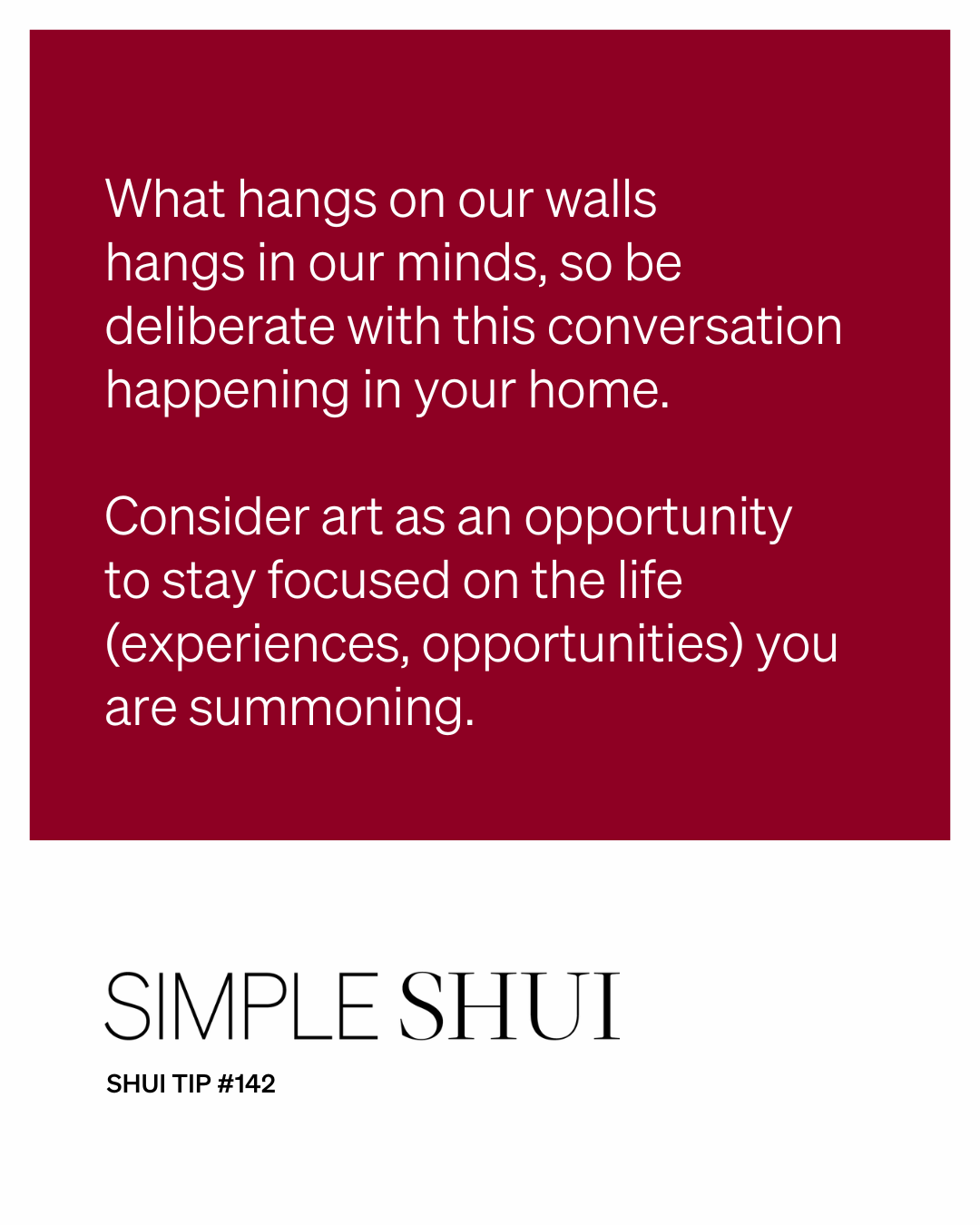 simple shui tip: *hang around* inspiration