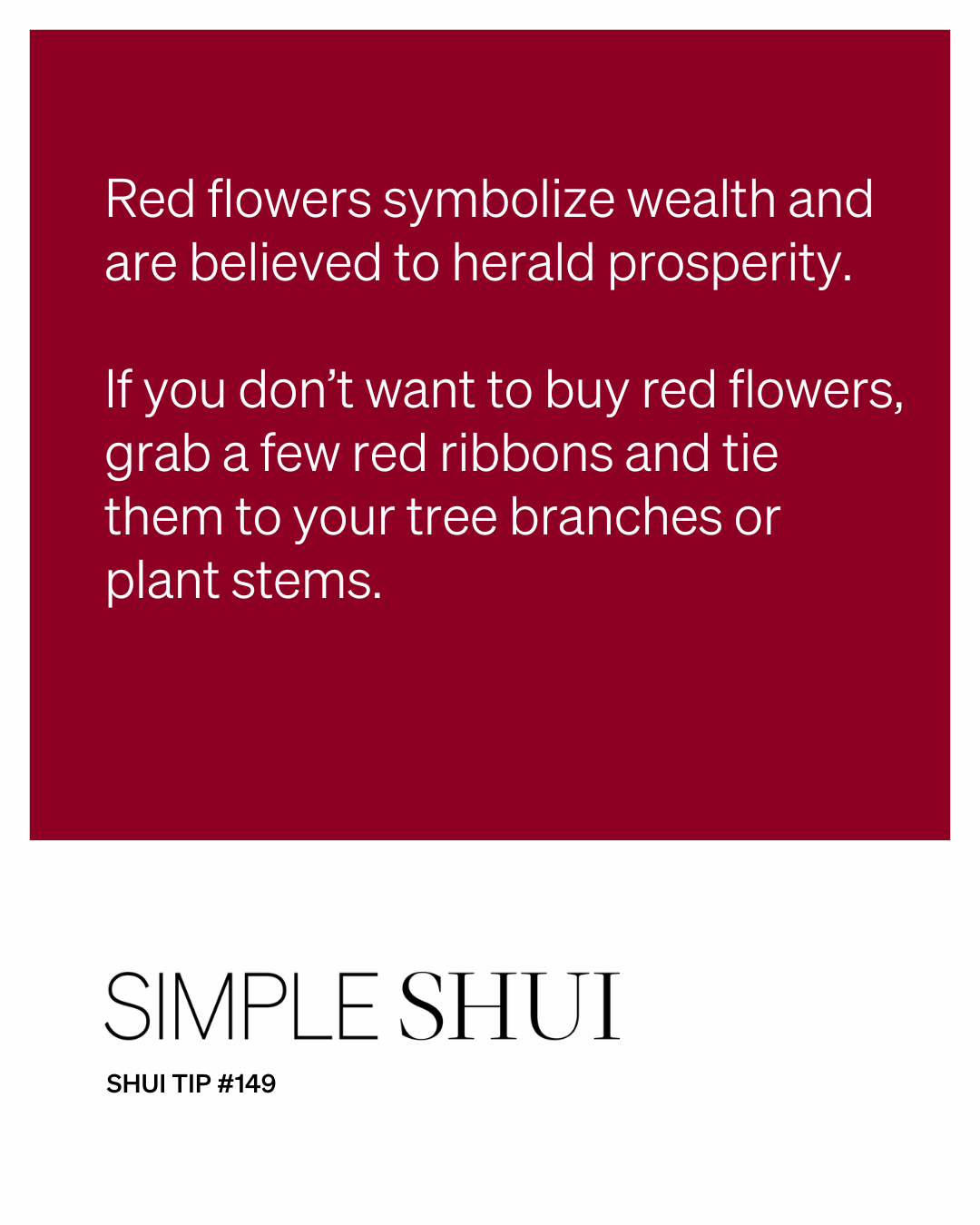 simple shui tip: punctuate with red!