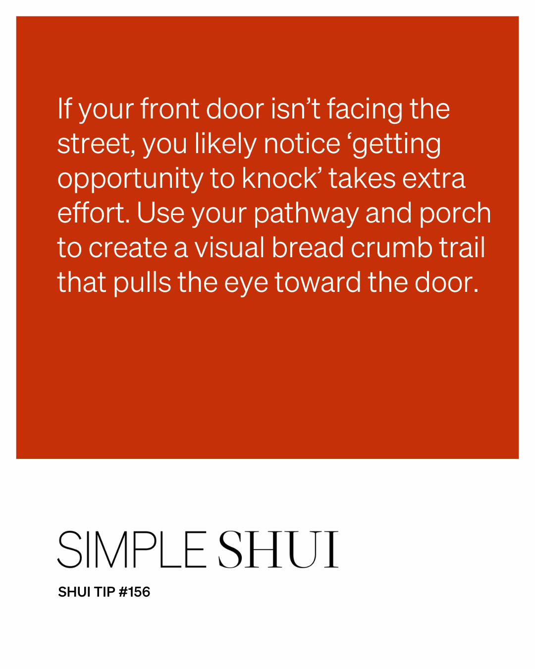 simple shui tip: get opportunity knocking!